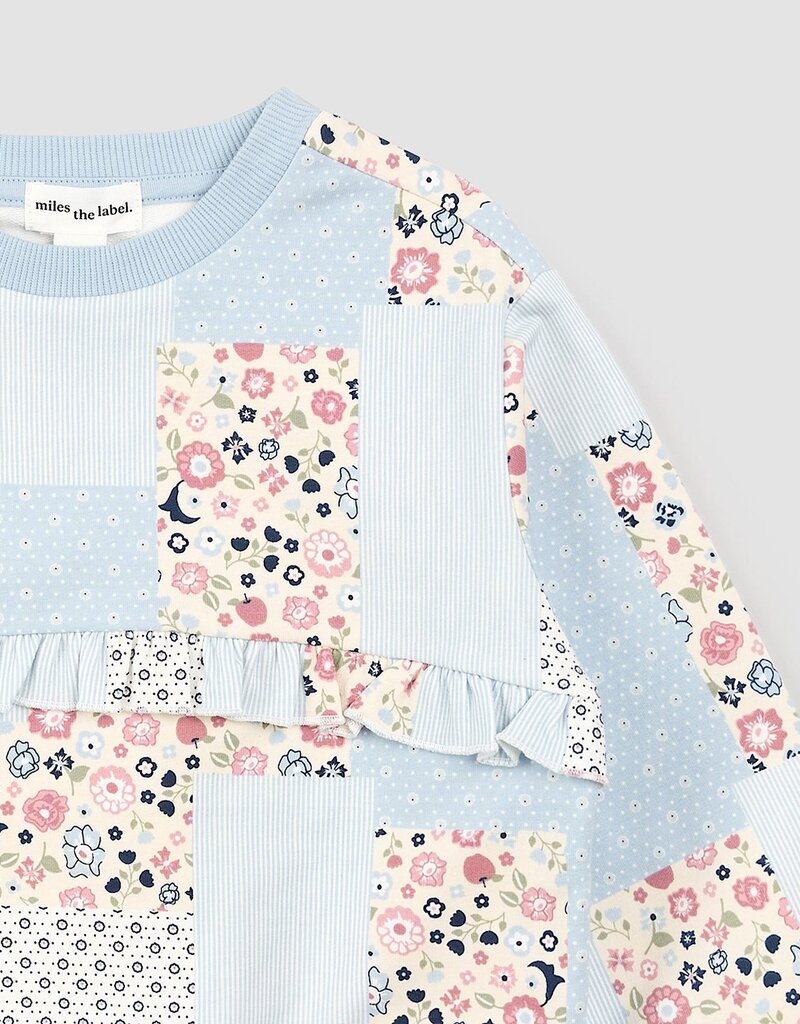miles the label L/S PATCHWORK SWEATSHIRT