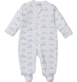 Kissy Kissy Forest Fanfare Lt Blue Footie w/Zip