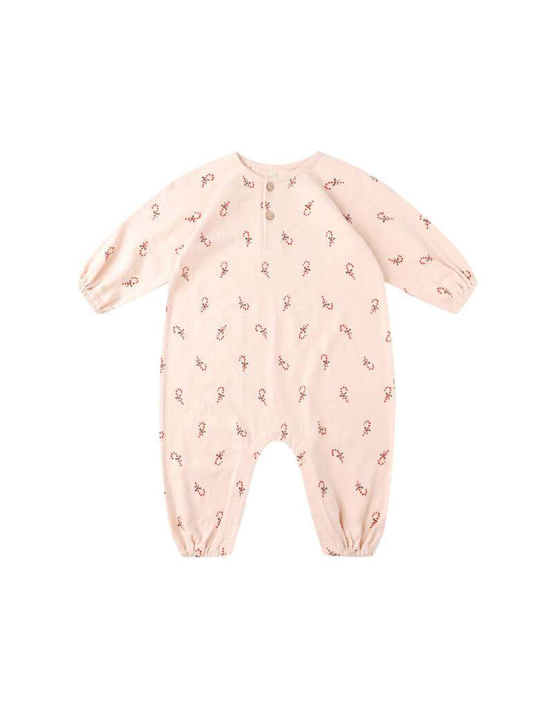 Rylee + Cru Inc. HENLEY JUMPSUIT || CANDY CANES PETAL