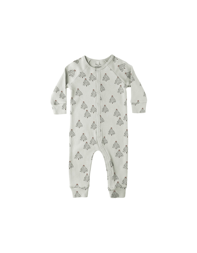 Rylee + Cru Inc. ORGANIC LONG JOHN PAJAMAS || TREES PISTACHIO