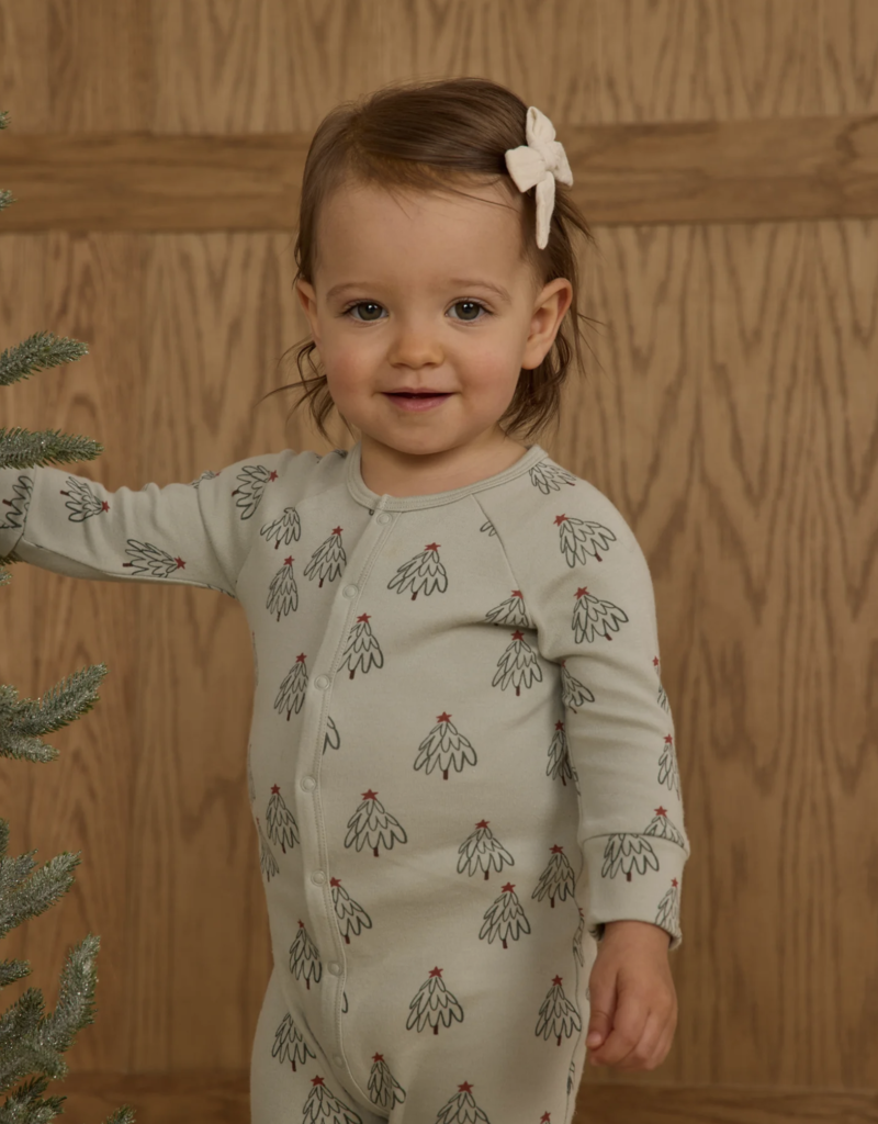 Rylee + Cru Inc. ORGANIC LONG JOHN PAJAMAS || TREES PISTACHIO