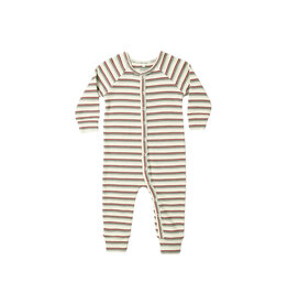 Rylee + Cru Inc. ORGANIC LONG JOHN PAJAMAS || HOLIDAY STRIPE