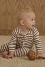 Rylee + Cru Inc. ORGANIC LONG JOHN PAJAMAS || HOLIDAY STRIPE
