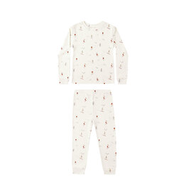 Rylee + Cru Inc. ORGANIC LONG SLEEVE PAJAMA SET || SKIERS