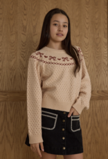 Rylee + Cru Inc. FAIR ISLE SWEATER || BOWS TEEN PETAL