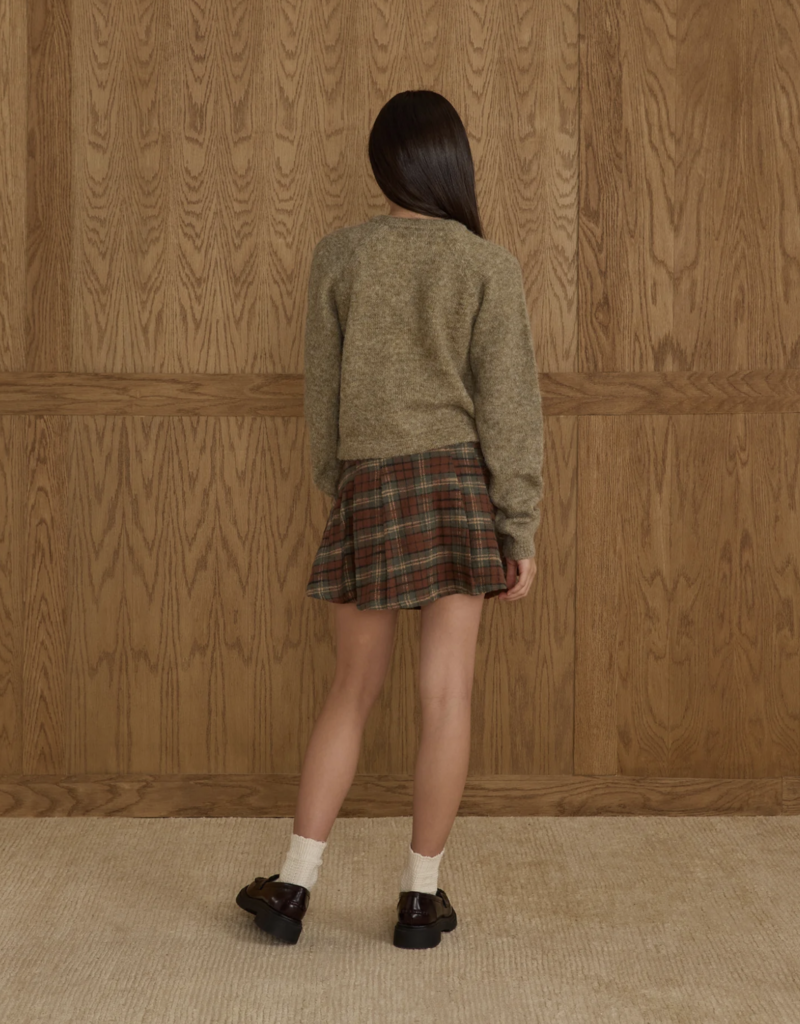 Rylee + Cru Inc. FUZZY CARDIGAN || EVERGREEN TEEN
