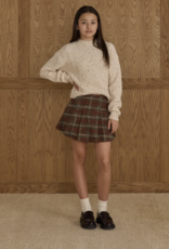 Rylee + Cru Inc. PLEATED SKIRT || HOLIDAY PLAID TEEN EVERGREEN