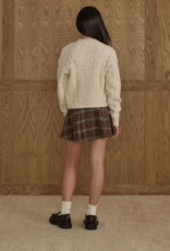 Rylee + Cru Inc. PLEATED SKIRT || HOLIDAY PLAID TEEN EVERGREEN