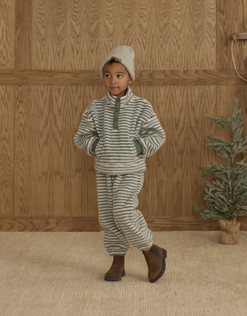 Rylee + Cru Inc. RELAXED SWEATPANT || EVERGREEN STRIPE