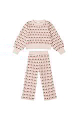 Rylee + Cru Inc. JACQUARD KNIT SET || RUBY HEARTS PETAL