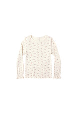 Rylee + Cru Inc. RIBBED L/S TOP || NATURAL DITSY