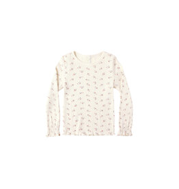 Rylee + Cru Inc. RIBBED L/S TOP || NATURAL DITSY