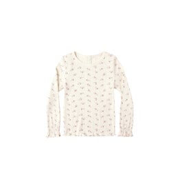 Rylee + Cru Inc. SALE RIBBED L/S TOP || NATURAL DITSY