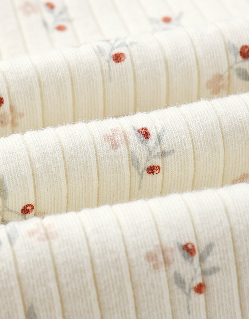 Rylee + Cru Inc. RIBBED L/S TOP || NATURAL DITSY