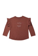 Rylee + Cru Inc. RUFFLE L/S TEE || MERRY + BRIGHT RUBY