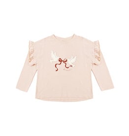Rylee + Cru Inc. SALE RUFFLE LONG SLEEVE TEE || PEACE PETAL