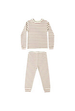 Rylee + Cru Inc. ORGANIC LONG SLEEVE PAJAMA SET || HOLIDAY STRIPE