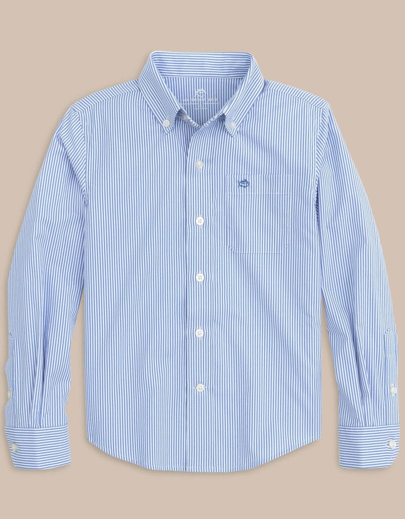 Southern Tide L/S Bengal Stripe Sportshirt Cobalt Blue