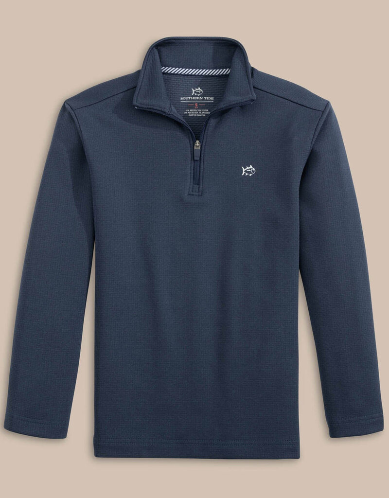 Southern Tide L/S Schooner QZip Dress Blue