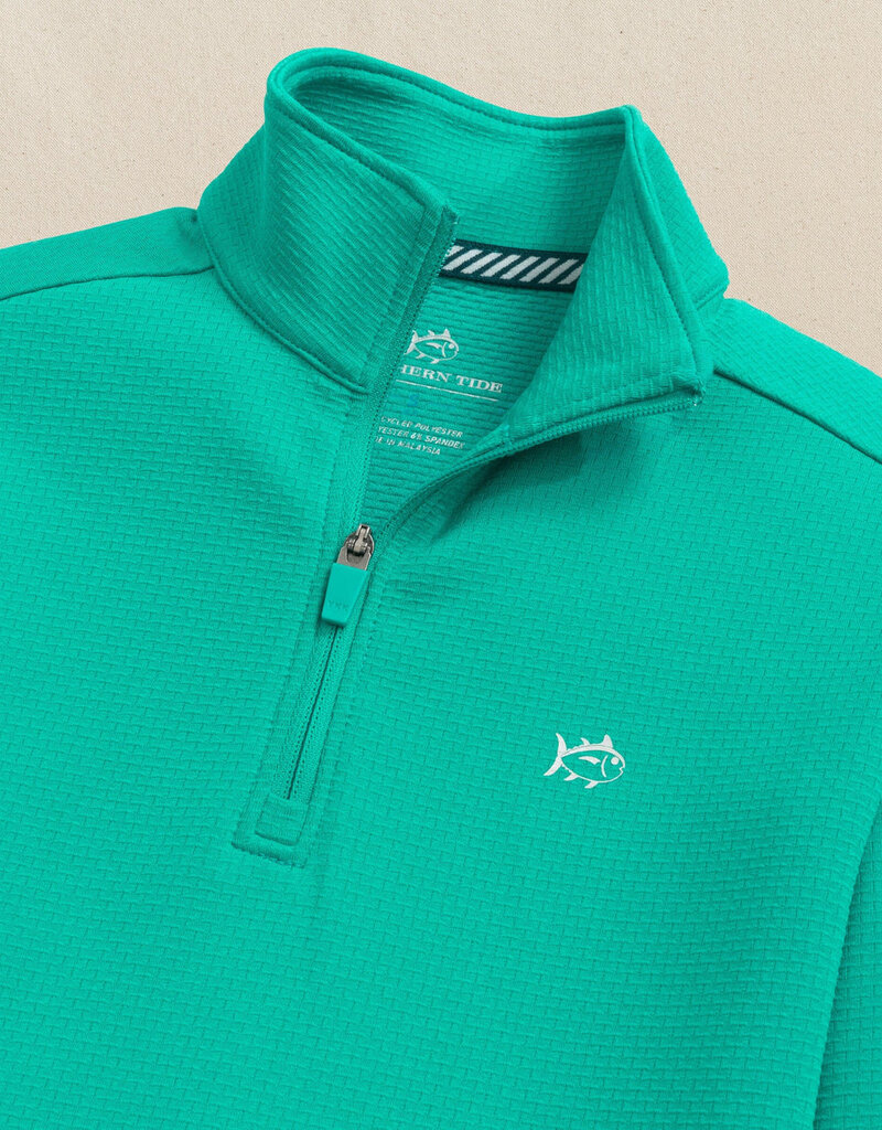 Southern Tide L/S Schooner QZip Spruce Shade