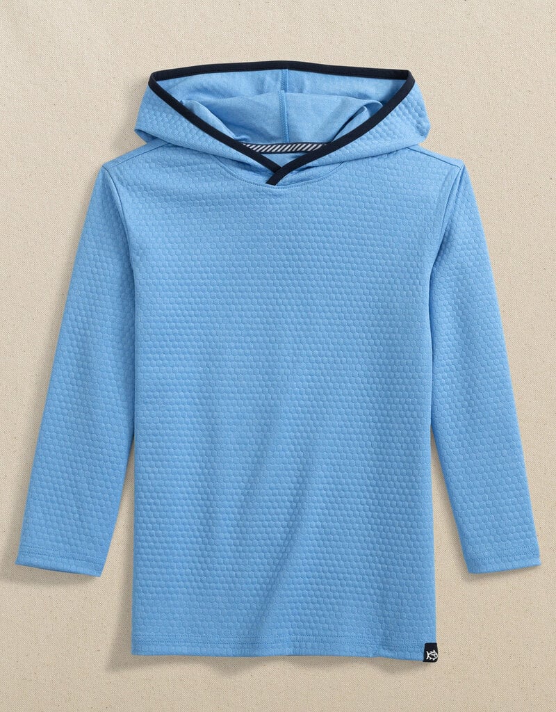 Southern Tide L/S Scuttle Heather Hoodie Boat Blue