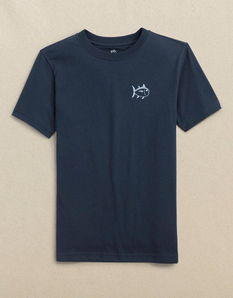 Southern Tide S/S Fish Stamp Tee Dress Blue