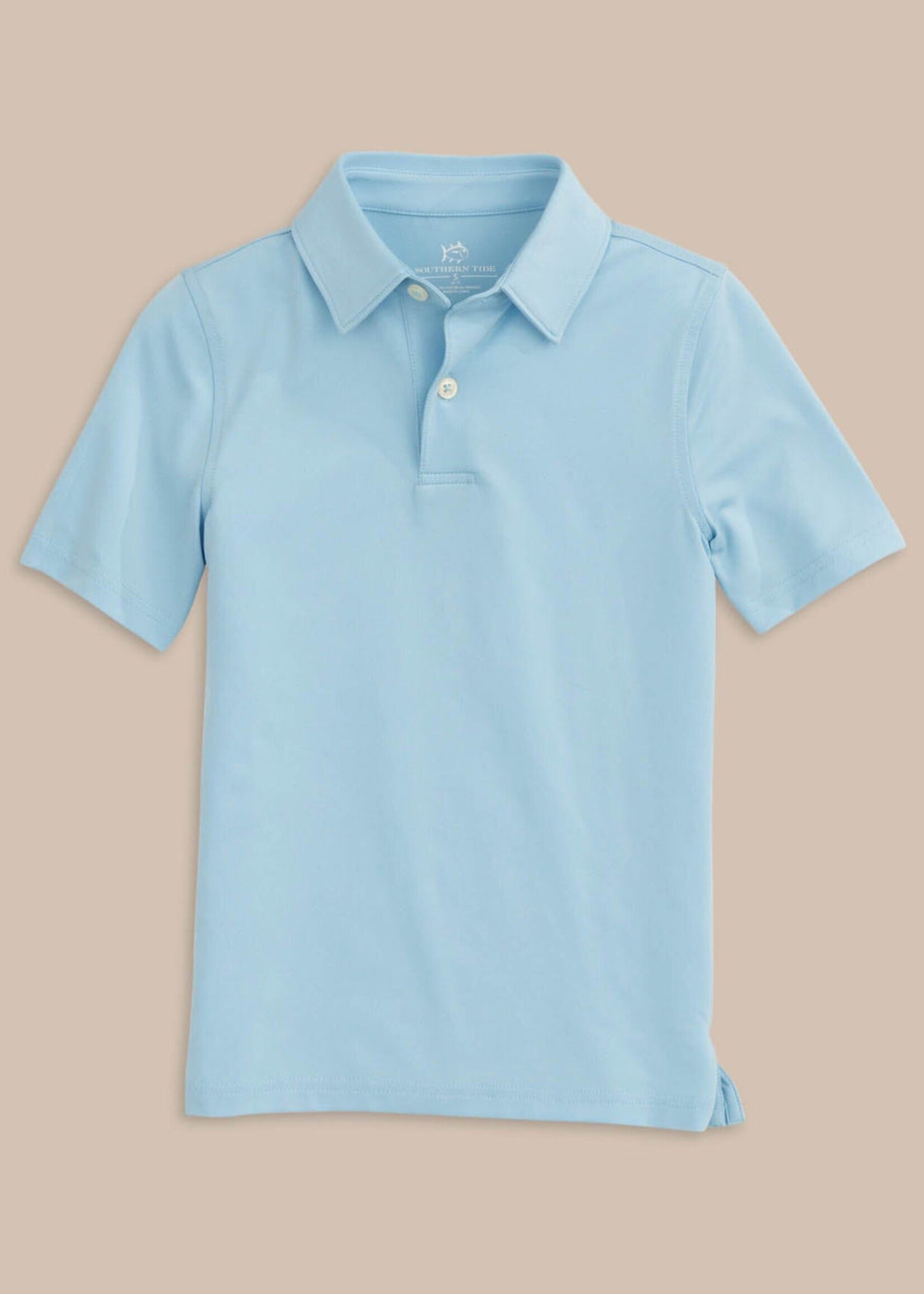 Southern Tide S/S Driver Perf Polo Sky Blue