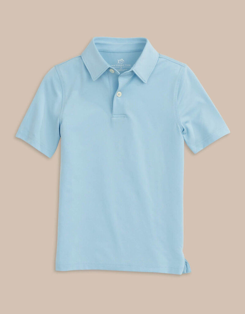 Southern Tide S/S Driver Perf Polo Sky Blue