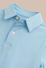 Southern Tide S/S Driver Perf Polo Sky Blue