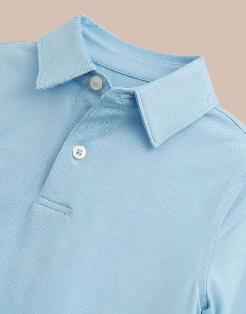 Southern Tide S/S Driver Perf Polo Sky Blue