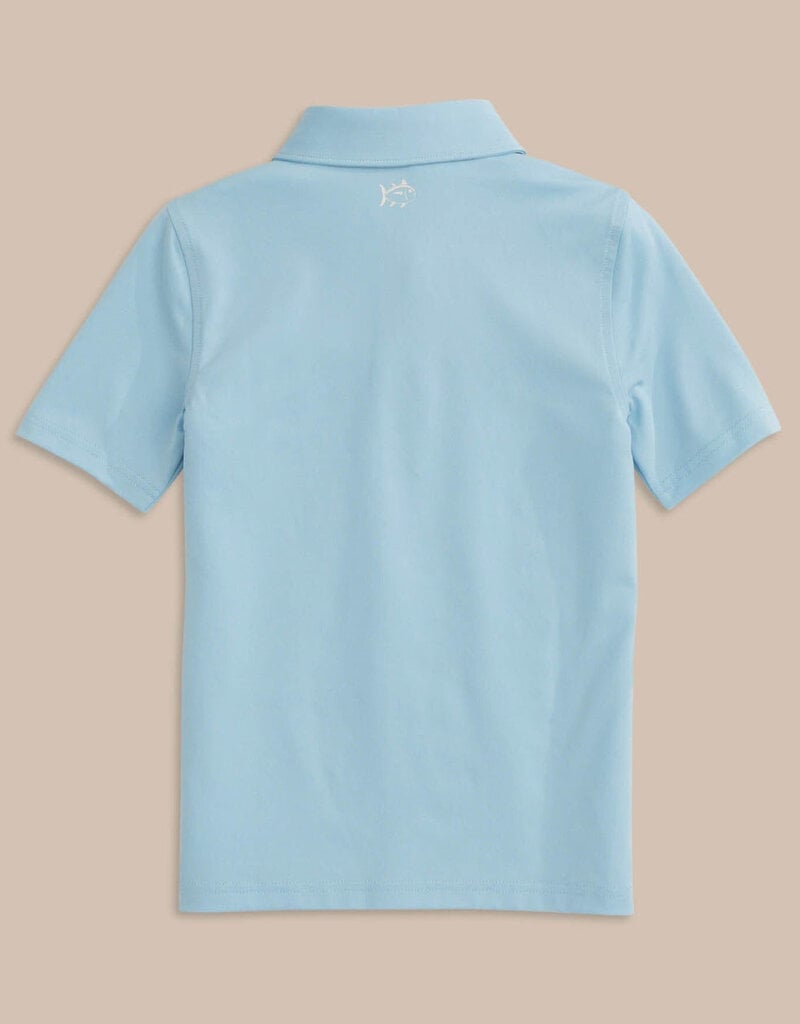 Southern Tide S/S Driver Perf Polo Sky Blue