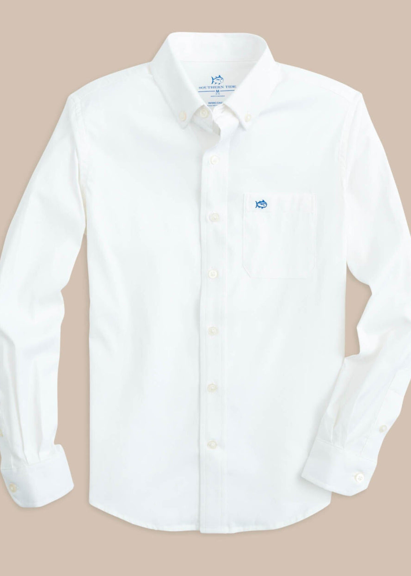 Southern Tide Solid IC Sportshirt Classic White