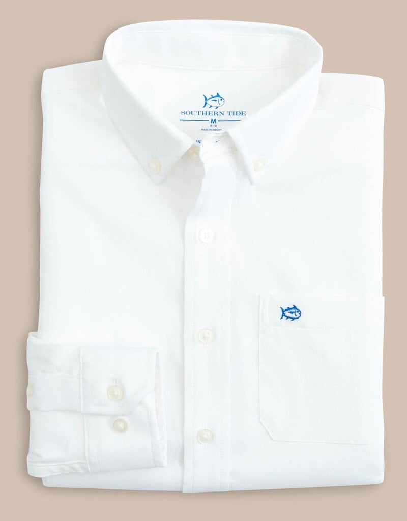Southern Tide Solid IC Sportshirt Classic White