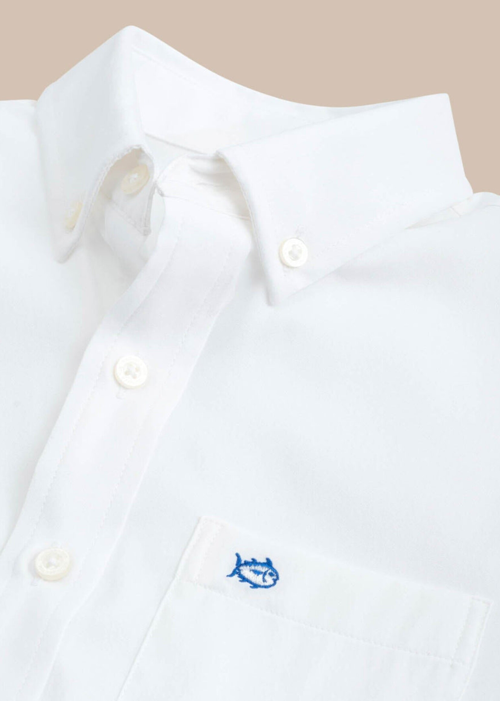 Southern Tide Solid IC Sportshirt Classic White