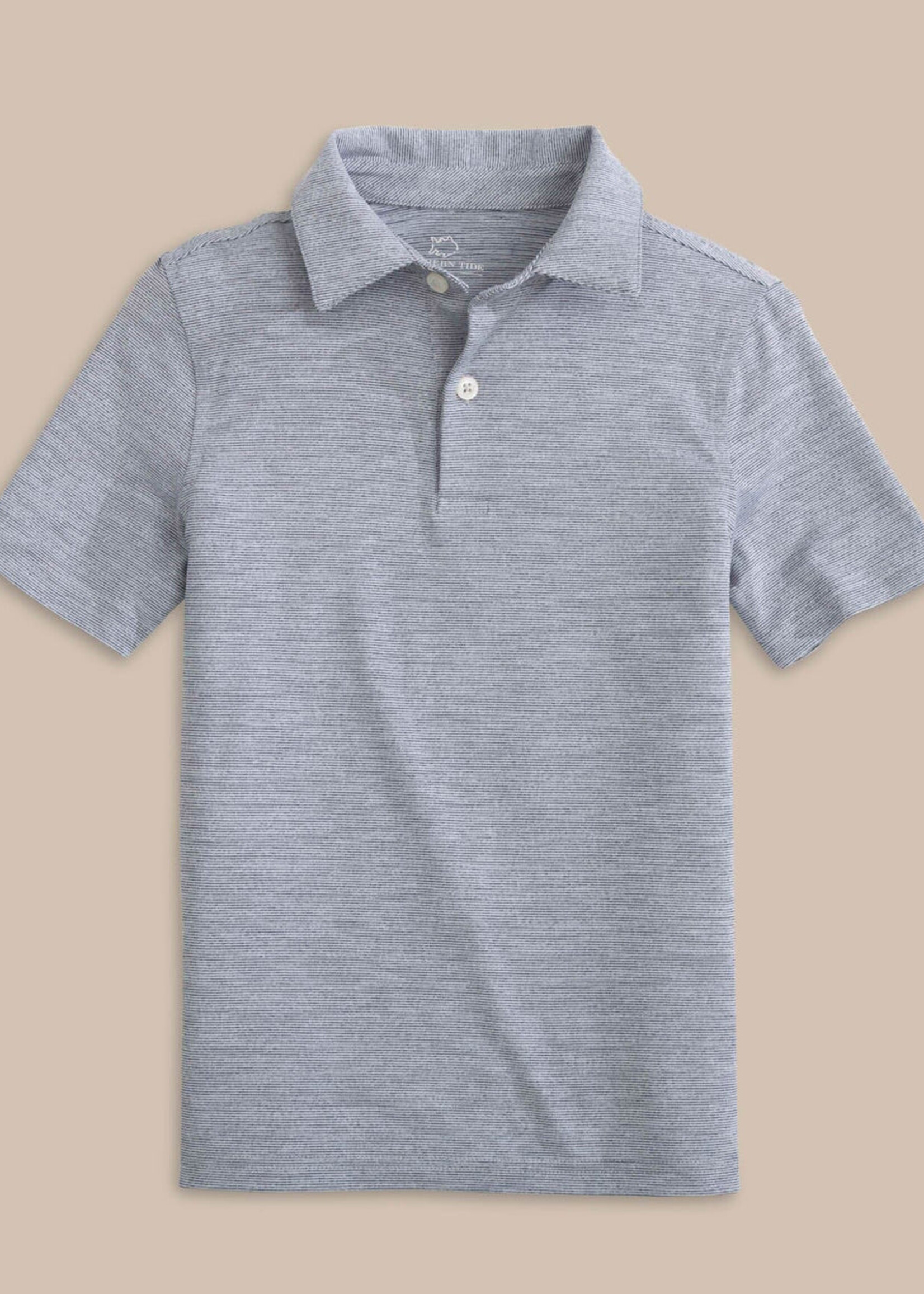 Southern Tide S/S Driver Spacedye Perf Polo Navy
