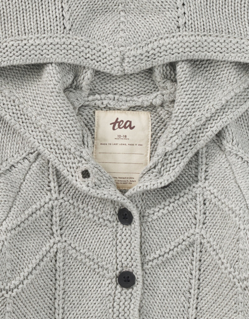 Tea Collection Creature Comfort Baby Cardigan H Grey