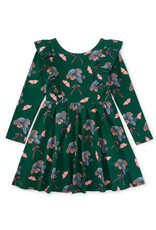 Tea Collection Ruffle Shoulder Ballet Dress Floral Butterfly Bouquet