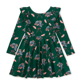 Tea Collection Ruffle Shoulder Ballet Dress Floral Butterfly Bouquet