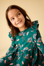 Tea Collection Ruffle Shoulder Ballet Dress Floral Butterfly Bouquet