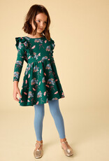 Tea Collection Ruffle Shoulder Ballet Dress Floral Butterfly Bouquet