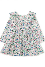 Tea Collection Ruffle Shoulder Ballet Dress Rabbit Turtle Folktale