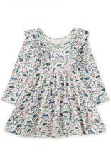 Tea Collection Ruffle Shoulder Ballet Dress Rabbit Turtle Folktale