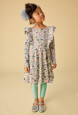 Tea Collection Ruffle Shoulder Ballet Dress Rabbit Turtle Folktale