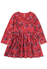 Tea Collection L/S Wrap Neck Dress Vintage French Flowers