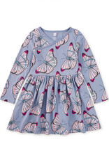 Tea Collection L/S Wrap Neck Dress Butterfly Dance