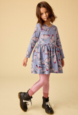 Tea Collection L/S Wrap Neck Dress Butterfly Dance