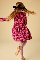Tea Collection L/S Wrap Neck Dress Jeju Island Orchid