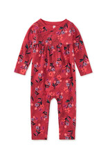Tea Collection Wrap Neck Romper Vintage French Flowers