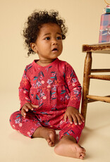 Tea Collection Wrap Neck Romper Vintage French Flowers