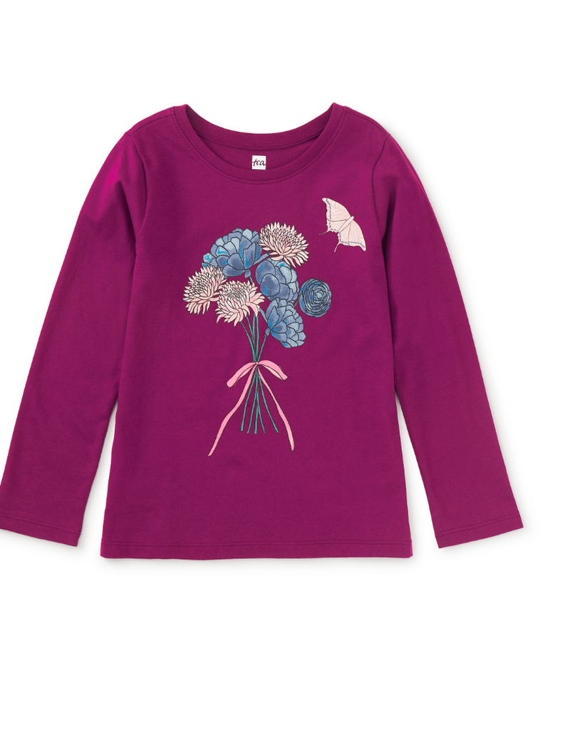 Tea Collection Butterfly Bouquet Graphic Tee Cosmic Berry